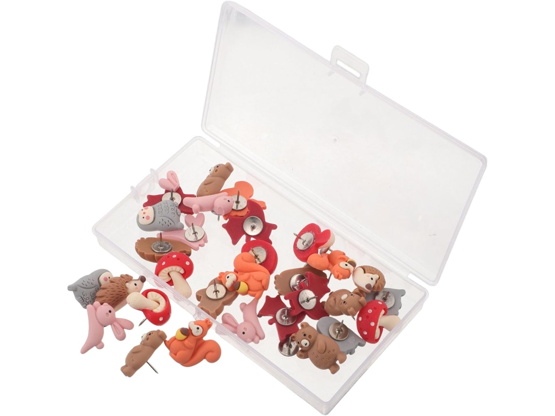 Conjunto Shineofi com 30 Tachinhas Decorativas para Fotos com Desenhos Animados, Alfinetes Perfeitos para Artesanato DIY