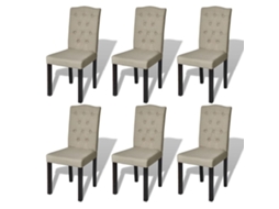 Dining Chair, Dining Chairs Vidaxl Bege Tecido (n/a)