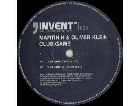 Jogo de Clube, Martin H Oliver Klein Invent Recordings
