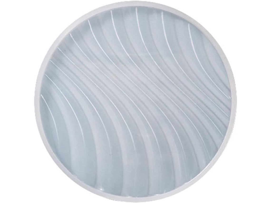 Molde de resina para porta copos oceânicos, silicone, redondos e ondulados