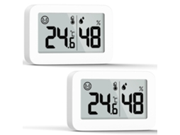 2 Mini Termômetros e Higrômetros Internos, Medidor de Umidade com Escala Celsius , Monitor Digital de Temperatura para Estufas e Adegas X001 (℃)