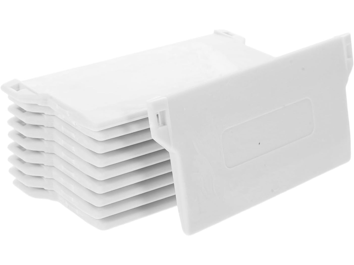 Healifty Conjunto De 10-pesos Cortina Plástico Branco, Fácil Instalação E Com Bordas Lisas, Acessório Ideal Para