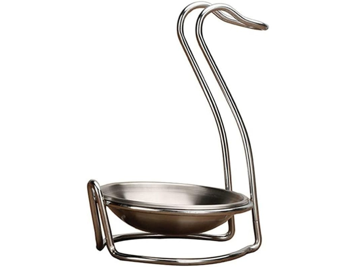 Suporte para colher Nova Line, em aço inox, forma de cisne | S/MARCA