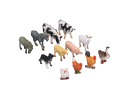 Ats figuras de Animales de Granja Juguete, Juego de Aves Realistas En Plástico Y Resina Sintética