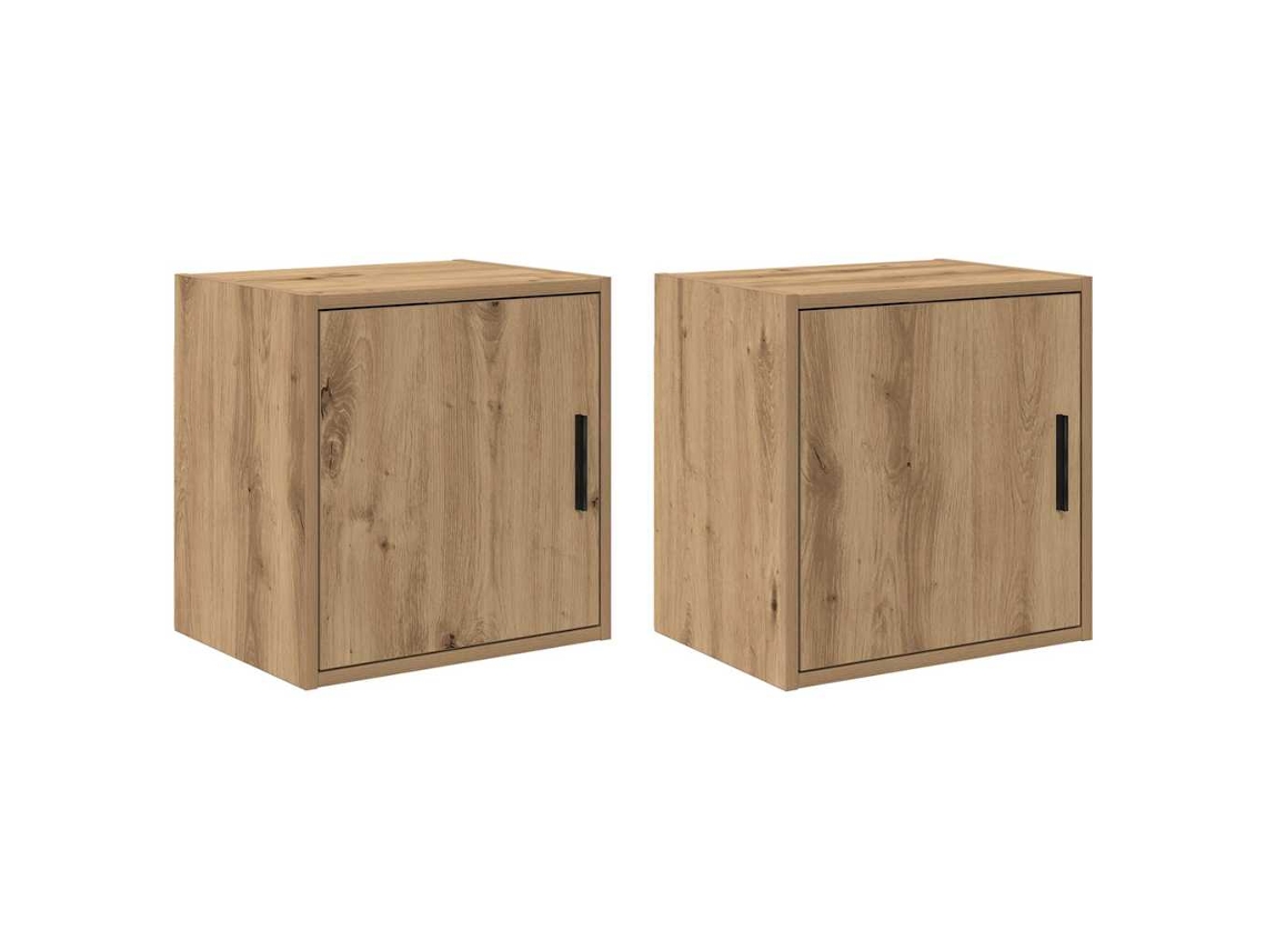 Vidaxl Armários De Parede Para Garagem 2 Pcs Derivados De Madeira