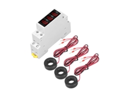 Medidor De Amperagem Modular Trifásico Para Trilhos Din Ac80v 500v