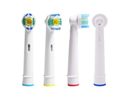 Cabeças de Escova de Substituição Compatíveis com Oral-B-Braun Dual Clean Pacote com 4 Cabeças de Substituição de Escovas de Dentes Elétricas Genér