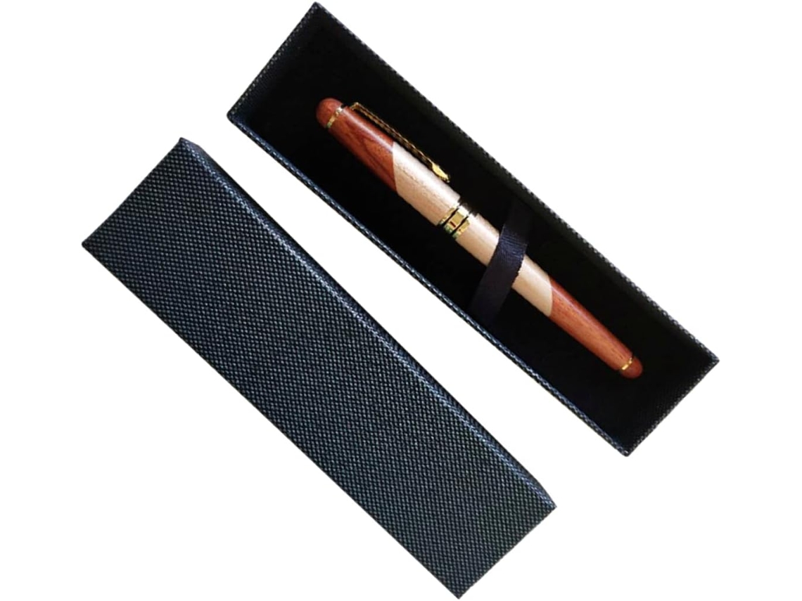 Conjunto De Lápis Madeira Housoutil Elegante Em Pau-rosa Com Estojo