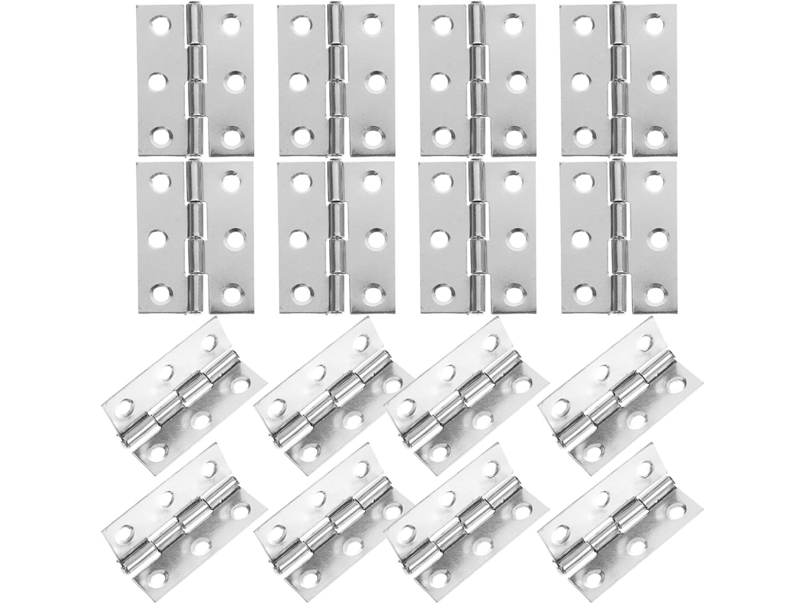 Ukcoco Conjunto De 20 Dobradiças Aço Inoxidável 2 Polegadas Para Armários, Com 6 Furos, Dobráveis, Para Portas De Móveis