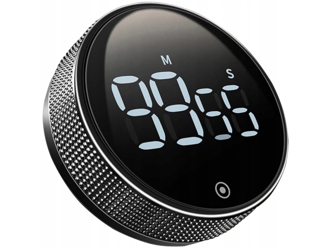 Temporizador Digital De Cozinha, Visor Led, Acabamento Preto, Para Cozinhar, Assar E Controlar O Tempo Em Tarefas Domésticas