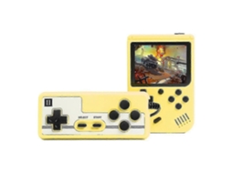 Mini Console de Videogame Retrô portátil, 800 jogos, amarelo