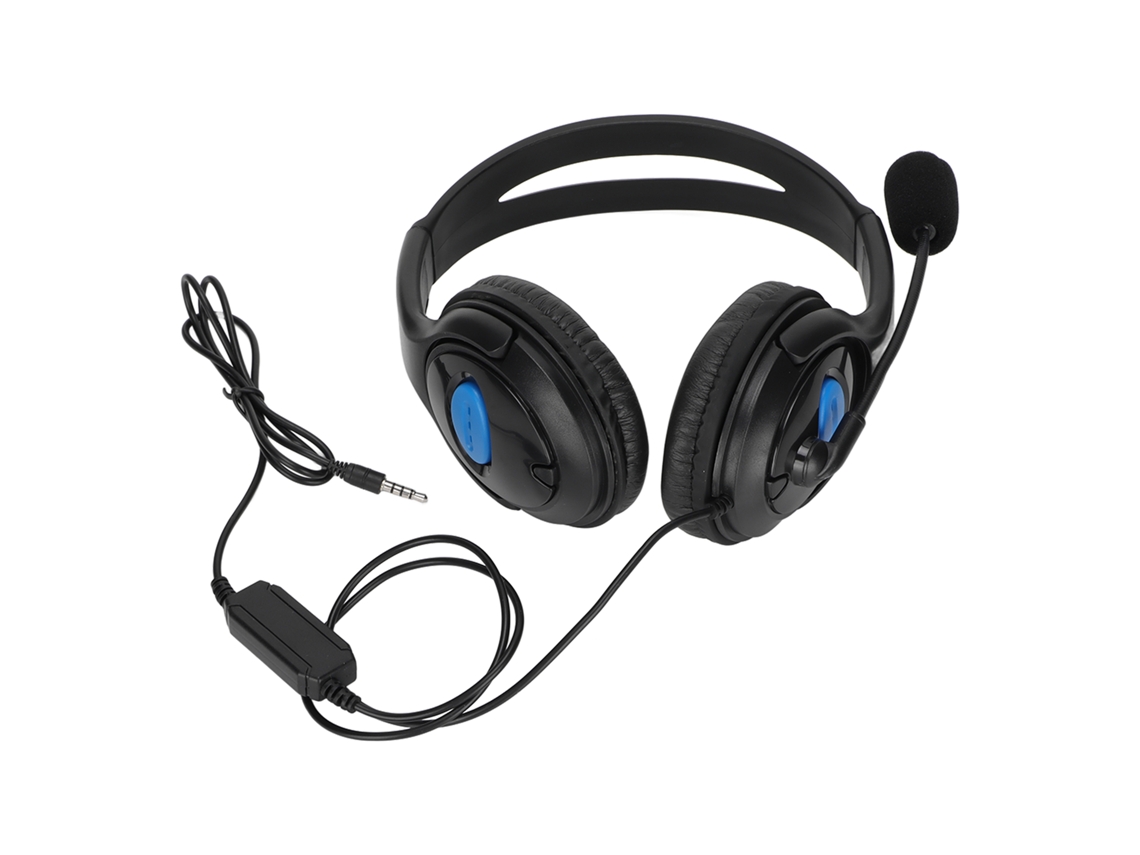 Aetheria fone de Ouvido para Jogos Estéreo com Cancelamento de Ruído e Microfone Ajustável Preto Azul