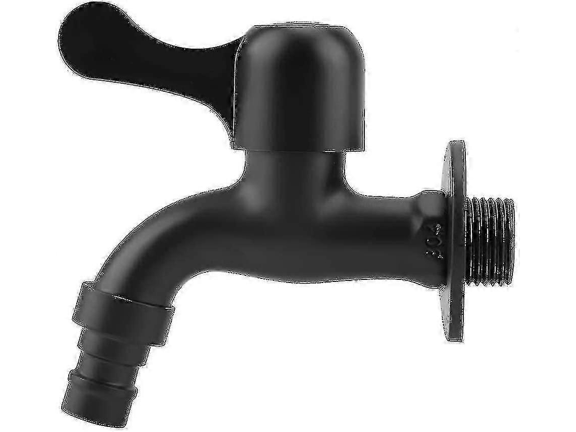 Torneira De Parede Preta Em Aço Inoxidável 304 Para Jardim E Banheiro Aquaforge (calibre 1/2)