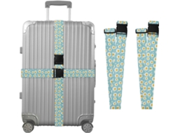 Conjunto De 2-cintas Bagagem Happy Daisy Com Estampa Floral, Cintas De Viagem, Acessórios Para Cinto, Conector De
