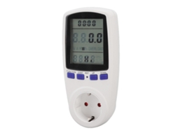 Medidor de watt com tela lcd e proteção contra sobrecarga monitor de consumo elétrico abs | S/MARCA