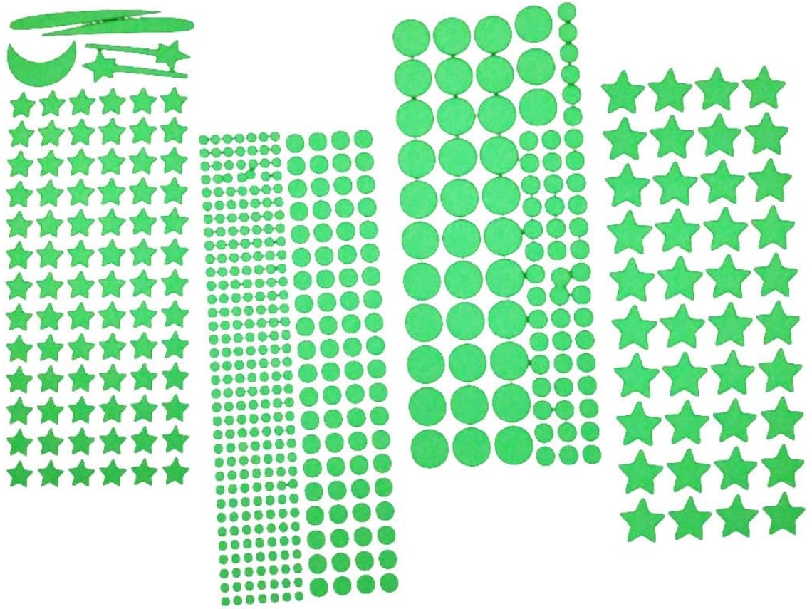 Adesivos Luminosos Decorativas E Fáciles De Usar De Estrellas E Luna Conjunto De 637 Material Pvc