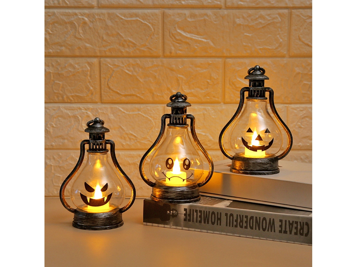 Lanterna Abóbora Halloween Portátil Decorativa Infantil