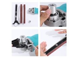Lixadeira de cinta modificada para esmerilhadeira angular 100/125, ferramenta multifuncional para marcenaria.