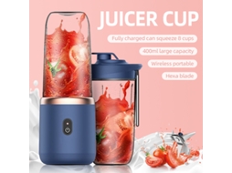 Lurelia Liquidificador Portátil Recarregável Usb, 400 Ml, Para Smoothies