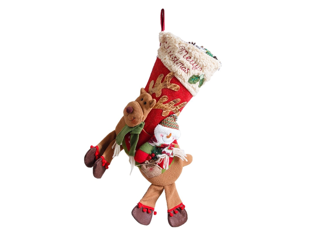Laxiscreed Meias De Natal Com Cervo Castanho Para Homens E Crianças, Perna Longa, Presente Festivo De Natal