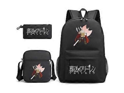 Pretendente Além Do Fim Da Jornada Conjunto De Mochila Escolar, Estojo E Bolsa Ombro _33 Aquaforge (três Peças)