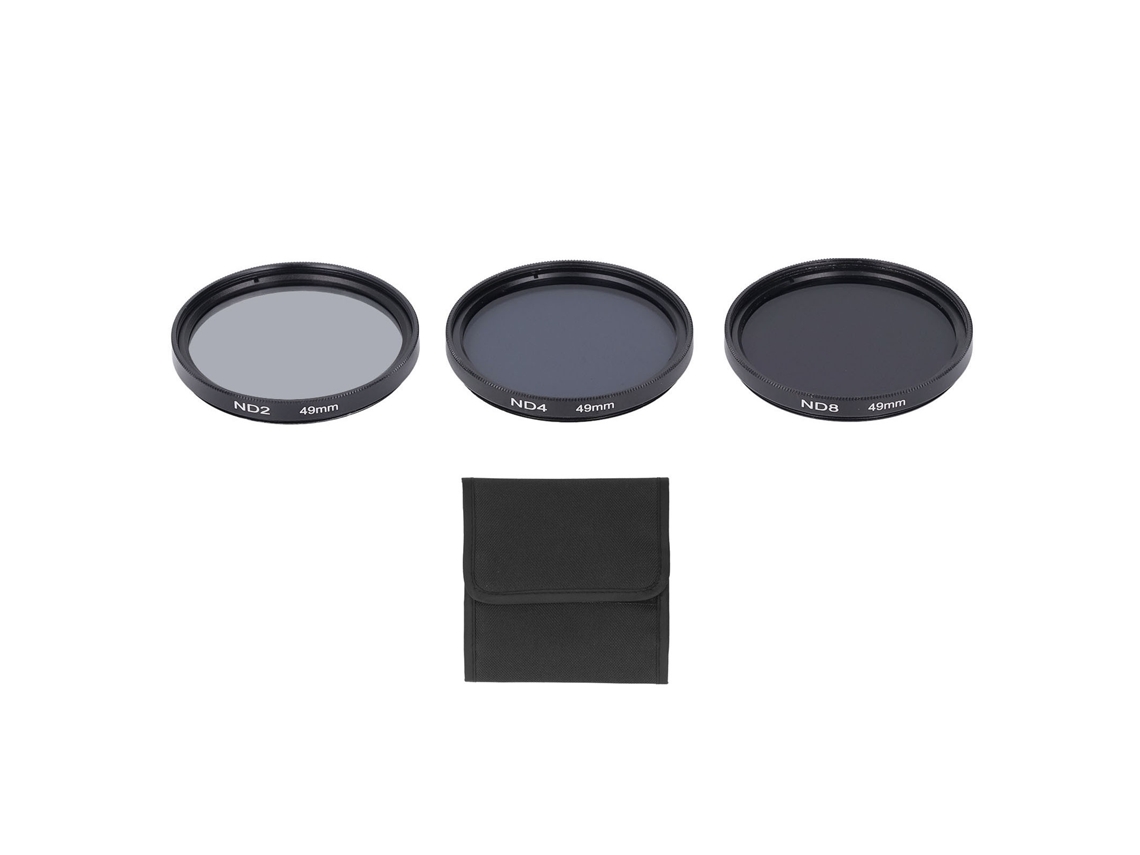 Set De Filtros Nd Hd Nd2 Nd4 Nd8 Com Revestimento Multicamada Anti-rasgos Para Lentes De Câmera 49mm