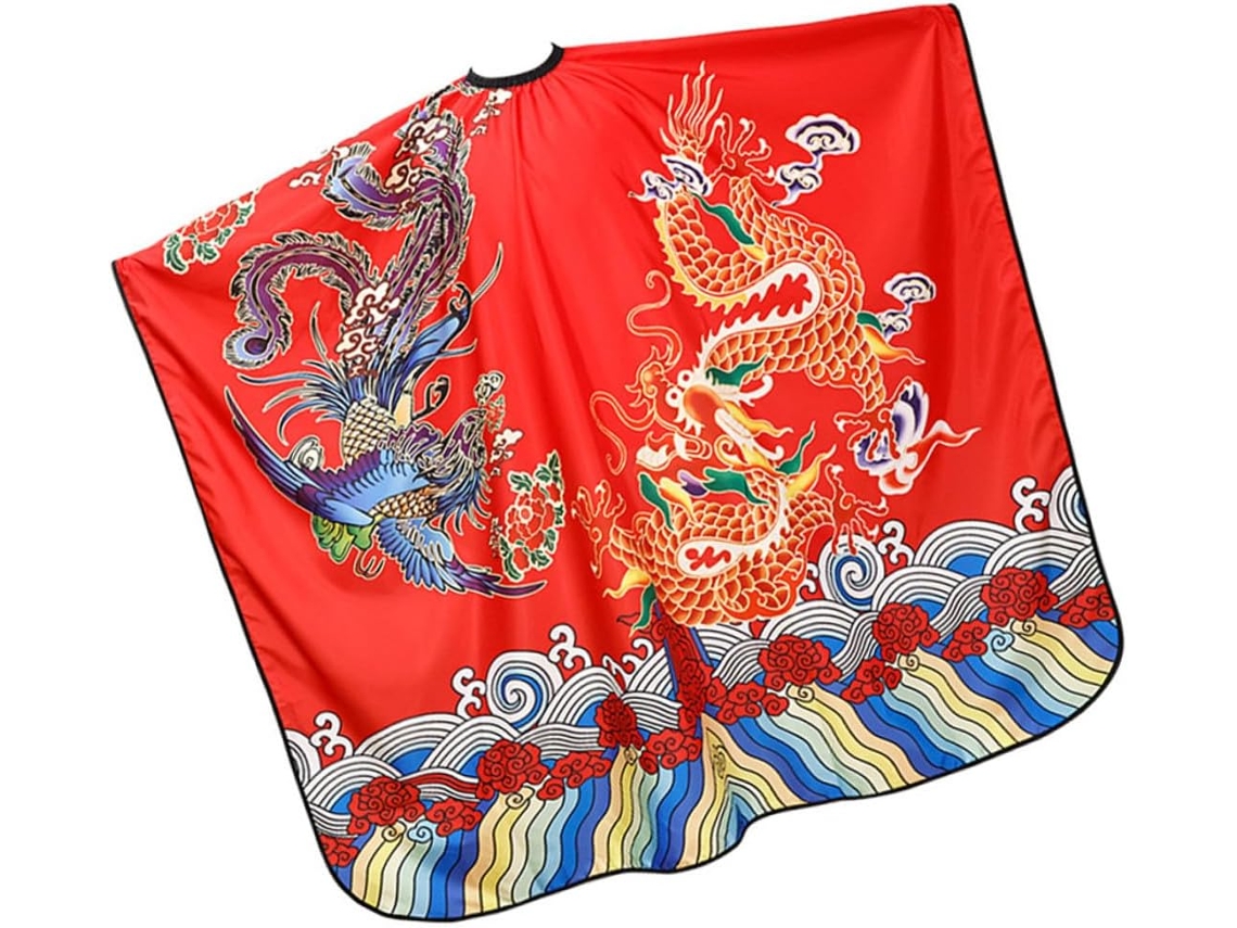 Cabo De Cabeleireiro Chinesa Com Dragão Amarelo, Decorativo, Leve E Durável.