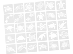 Conjunto De 30 Estênceis Reutilizáveis De Tartarugas Marinhas Para Pintura, Artesanato E Decoração.