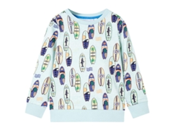 Sweatshirt Para Criança Azul-suave Mesclado 116
