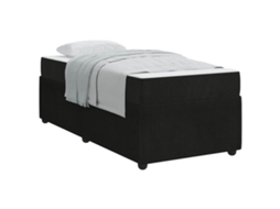 Estrutura da Cama com Colchão Preto Tecido MAISON EXCLUSIVE 90x200 cm