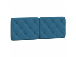 Travesseiro de Cabeça 120 cm Veludo Azul MAISON EXCLUSIVO