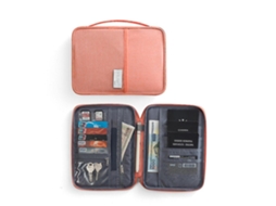 Carteira De Viagem Familiar, Porta-passaporte, Organizador De Documentos E Cartões Rosa