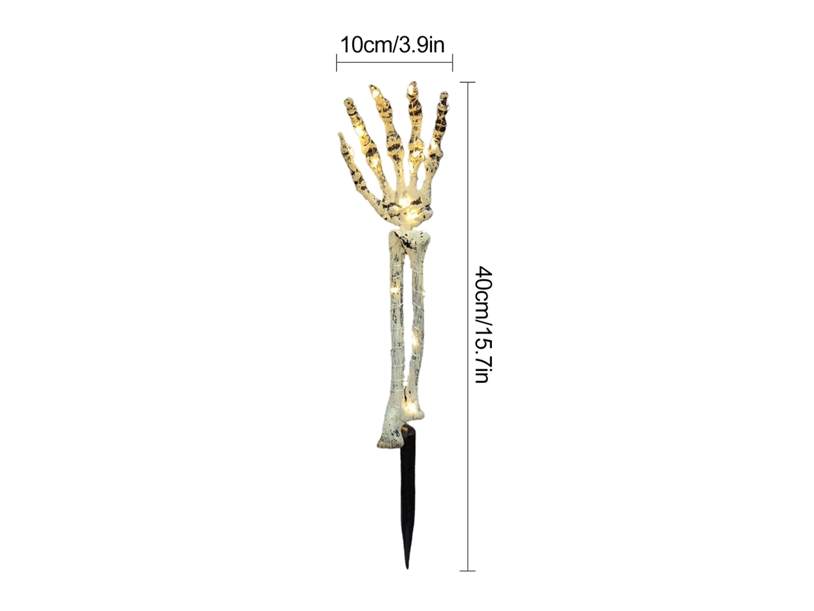 Laxiscreed Mãos Fantasma De Halloween Com Caixa De Bateria - Pack De 2 Para Decoração Assustadora