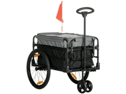 Carrinho De Carga Carrinho De Carga 130 X 64 X 103 Cm Aço Preto+cinza