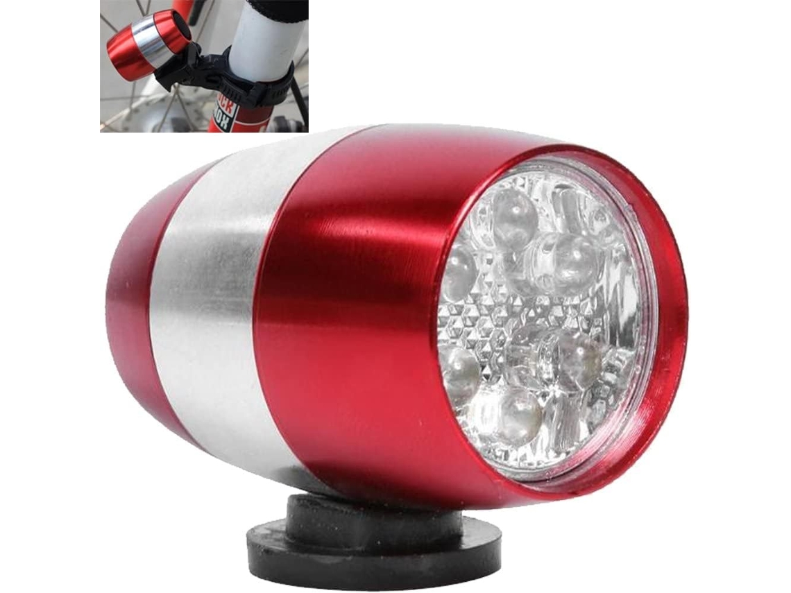 Farol De Bicicleta Mini Com 6 Leds E Luz De Advertência, 360 Graus. Aquaforge
