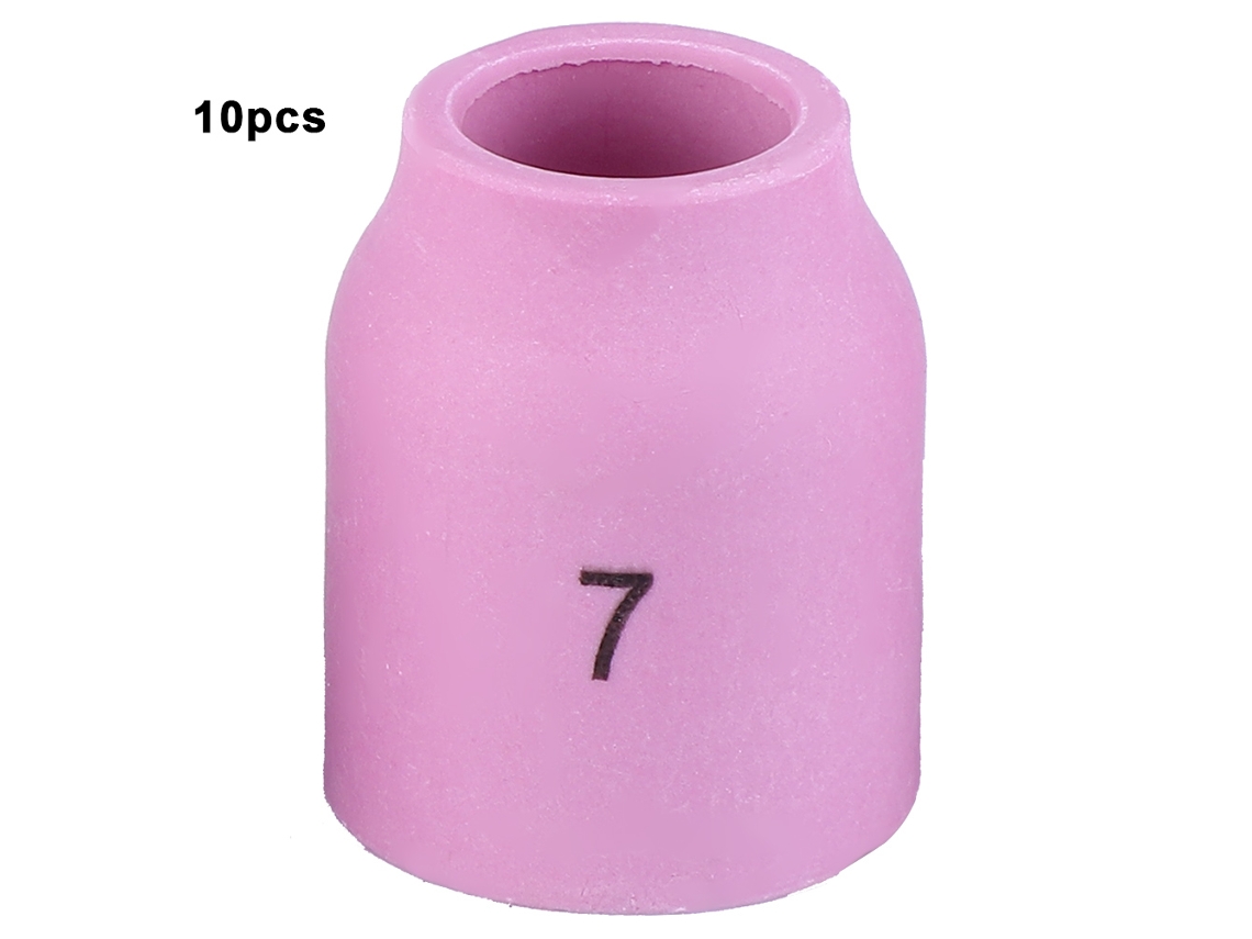 10 Peças De Bico Cerâmico 53n61 7 Para Soplete Tig Wp-9/20/22/24/25 (53n58,53n59,53n60,53n61s)