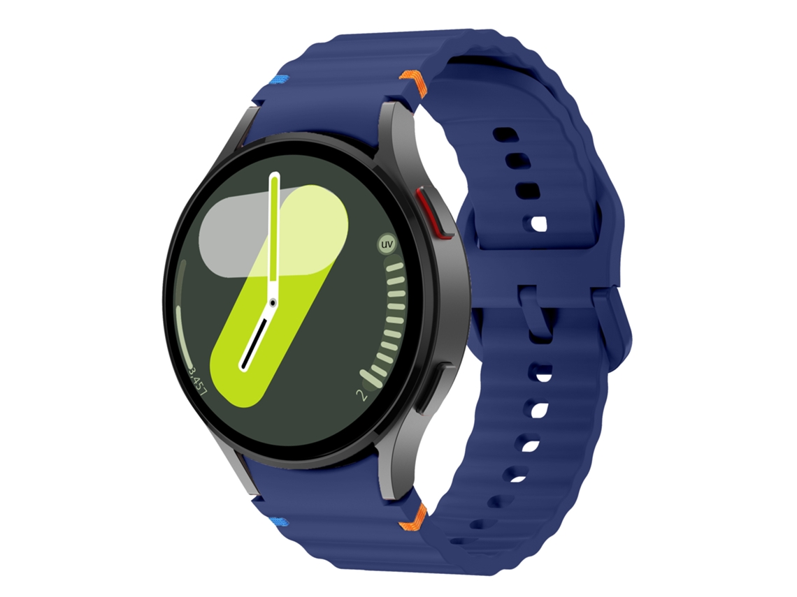 Bracelete para Samsung Galaxy Watch 4 20mm XIAOMOYU com ondulada silicone e azul meia noite