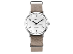 Relógio masculino clássico casual analógico de quartzo com pulseira de PU (cinza)