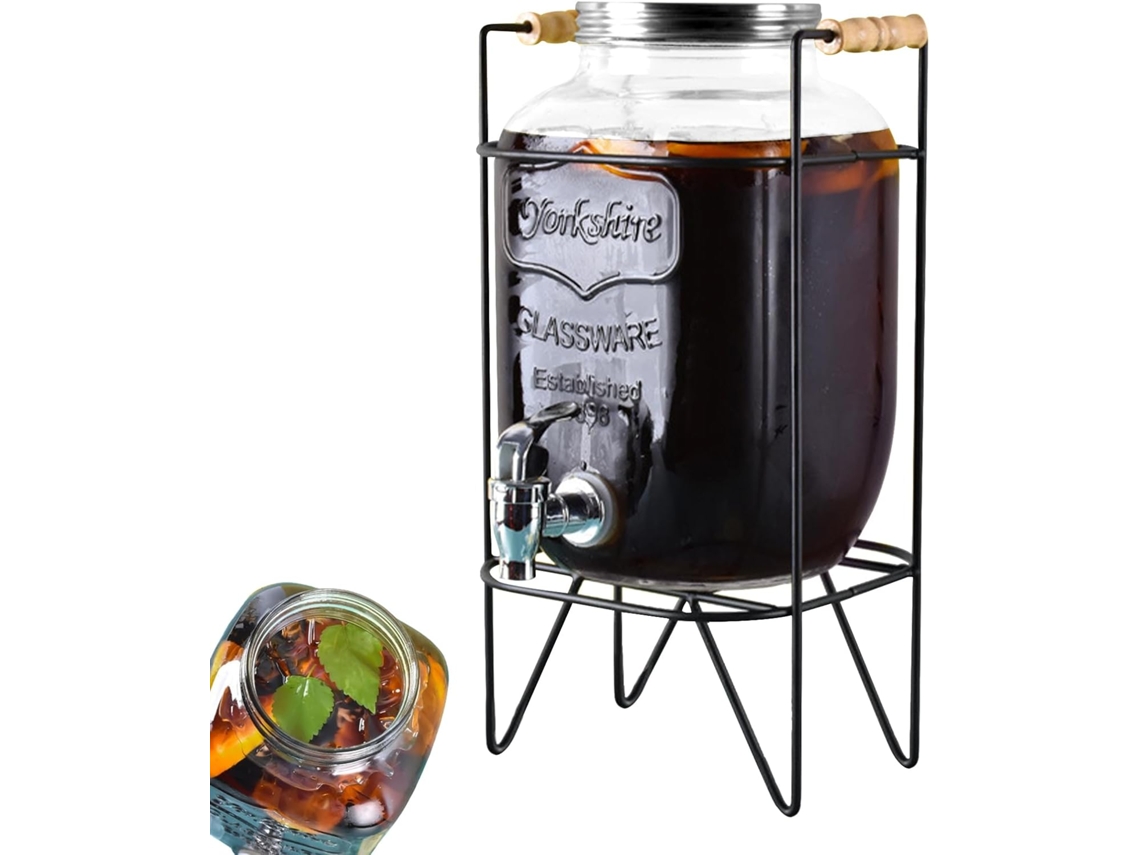 Dispensador De Bebidas De Vidro, Recipiente Para Bebidas, Jarra Com Capacidade