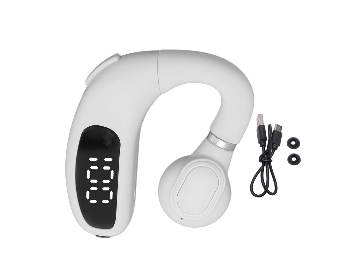 Fones de Ouvido com Gancho para Orelha, Sem Fio, Redução de Ruído e Display Digital. EOOCOO