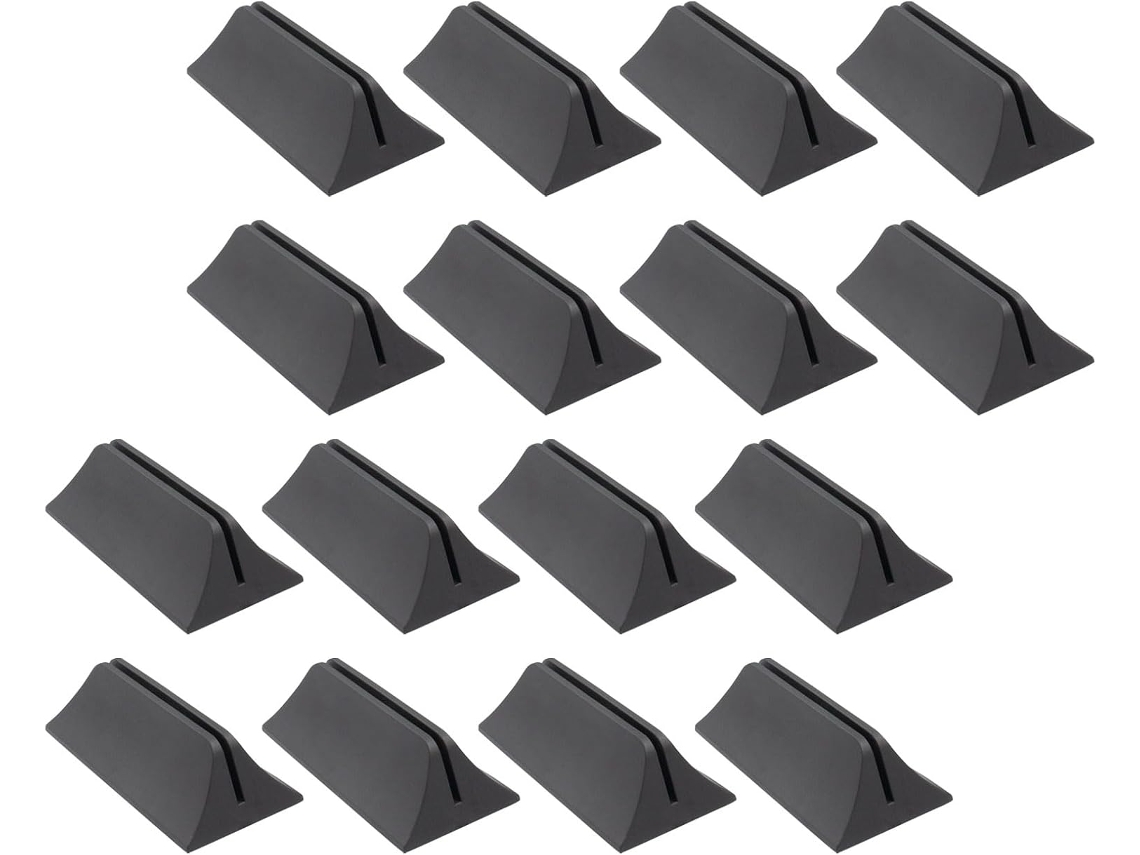 Divisórias para dispositivos móveis e mesas, 16 peças, ABS preto