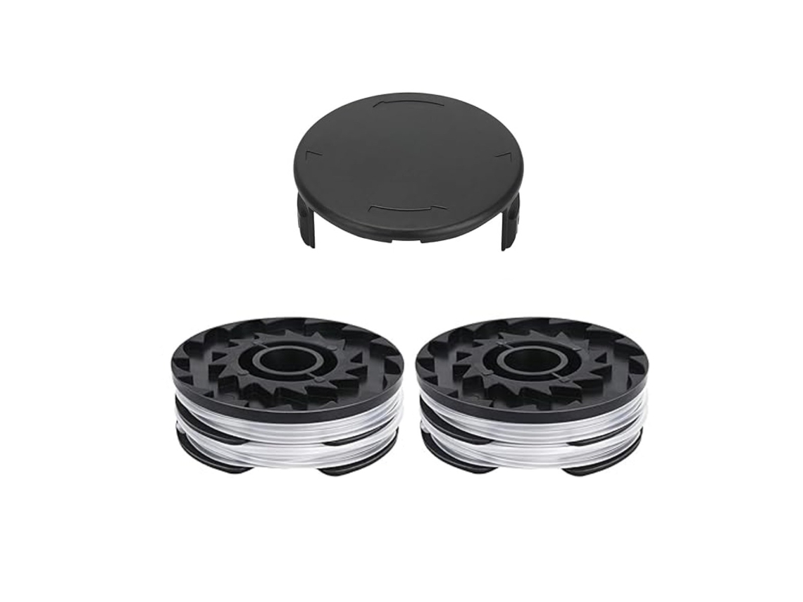 Kit De Reposição Para Aparador De Relva, 2 Bobinas, 1 Tampa, Compatível Com Parkside C3, Em Nylon E Abs