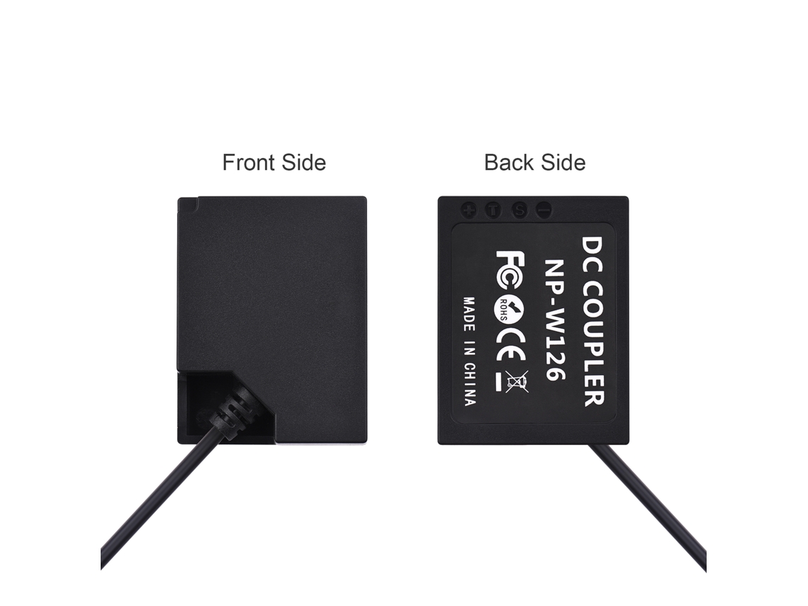 Andoer Cp-w126 Kit Bateria Falsa Usb Para Fujifilm X-t2 X-t3 X-t10 X-t20 X-t100 Xh1 X100f Xa3 Xa5 Xa2 Xa10 Xe3 X-pro2