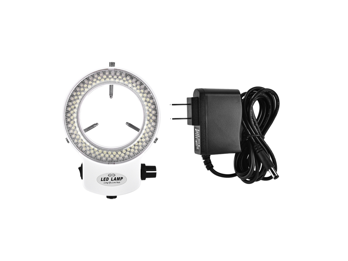 Luz Anular Led Com 144 Pérolas Para Microscópio Com Brilho Ajustável Câmara Branca