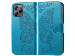 Capa De Couro Com Estampa De Borboleta E Flor Para Blackview A96