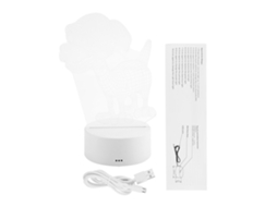 2026 lâmpada de Mesa Led 3d de Noite com Controle Táctil 3w 4.5v Usb Base Branca Sem Controle Remoto