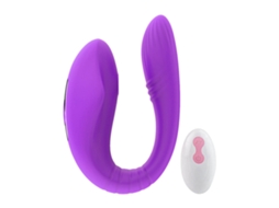 Brinquedo Vibrador De Silicone Para Casais 9 Modos 5 Frequências Sem Fio Recarregável Roxo