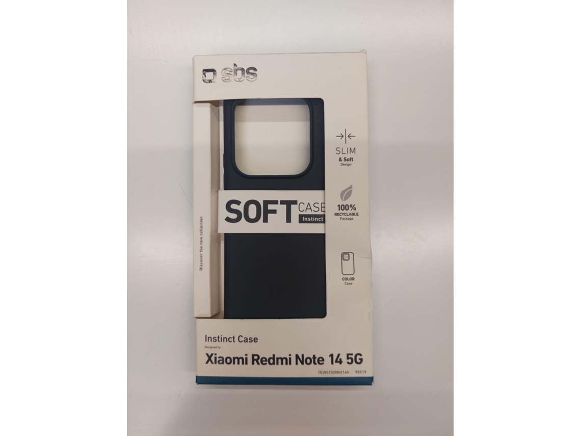 Capa SBS Instinct para Xiaomi Redmi Note 14 5G (Outlet Caixa Aberta - Preto)