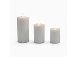 Conjunto De 3 Velas Led Sem Chama Feitas De Cera Real