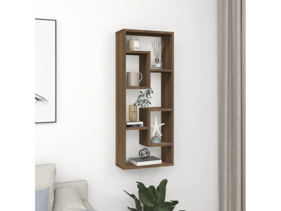 Vidaxl Prateleira Parede 36x16x90cm Deriv. Madeira Carvalho Castanho